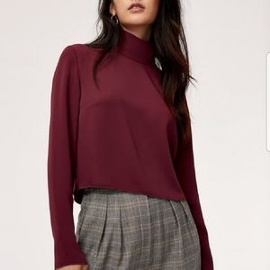 Aritzia Babaton Rembrandt Barolo top size L